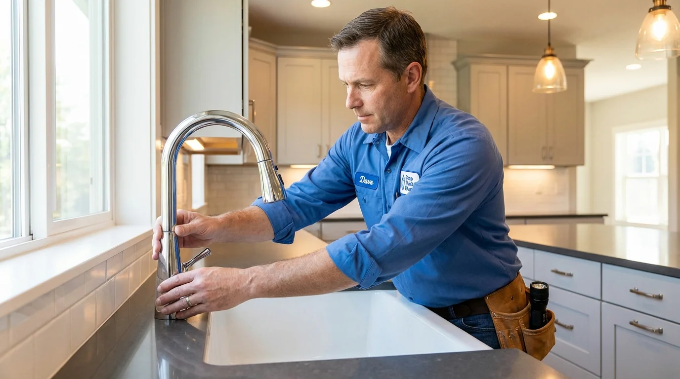 Kitchen faucet installation by Johns Plumbing LLC in North Fort Myers