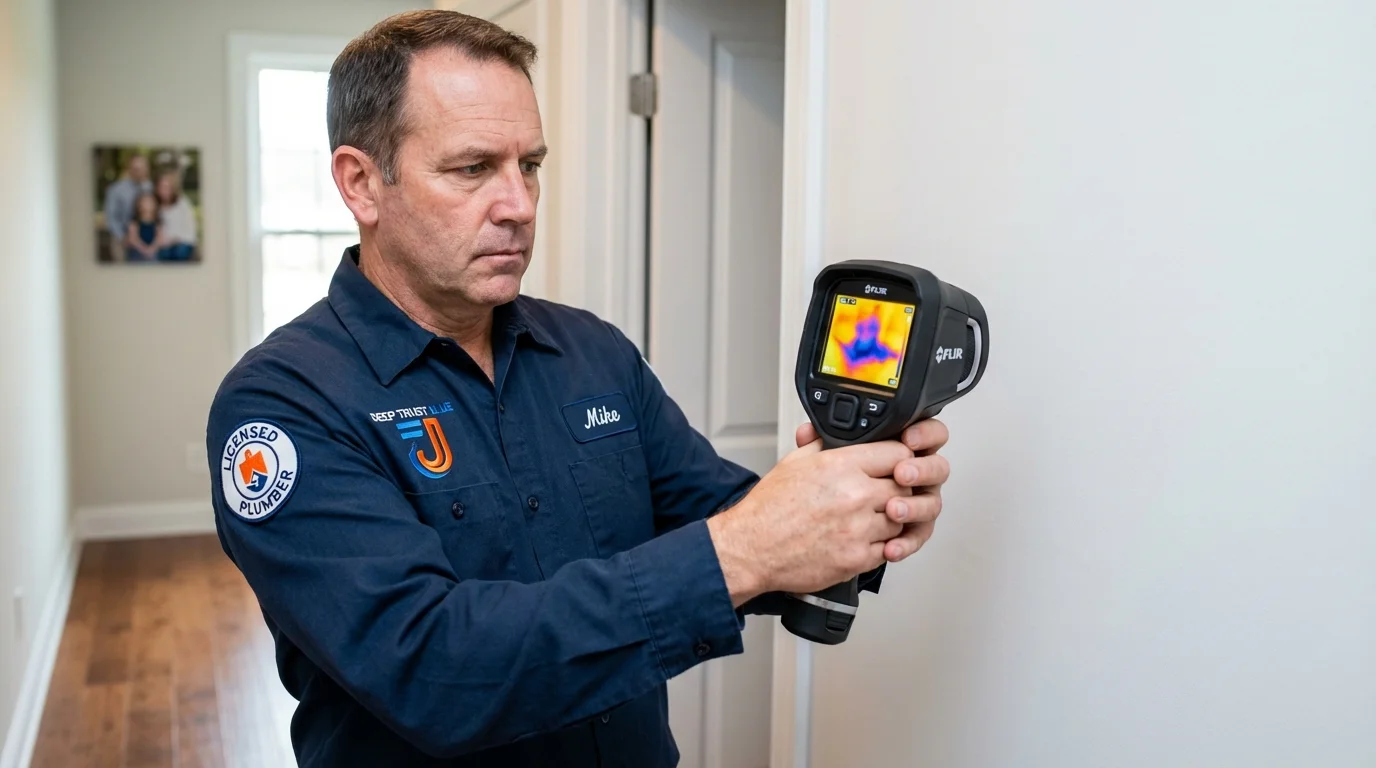 Thermal imaging leak detection by Johns Plumbing LLC in North Fort Myers