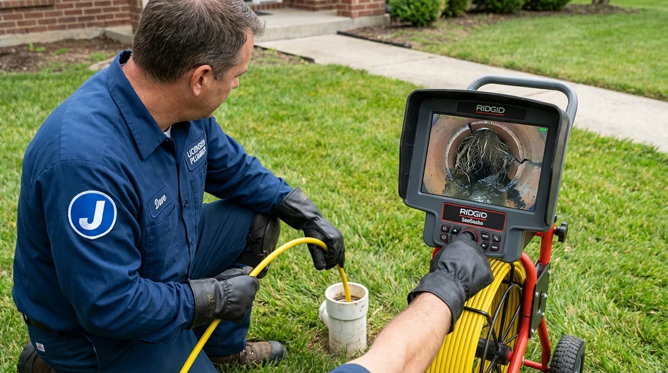 Sewer camera inspection being performed by Johns Plumbing LLC in North Fort Myers